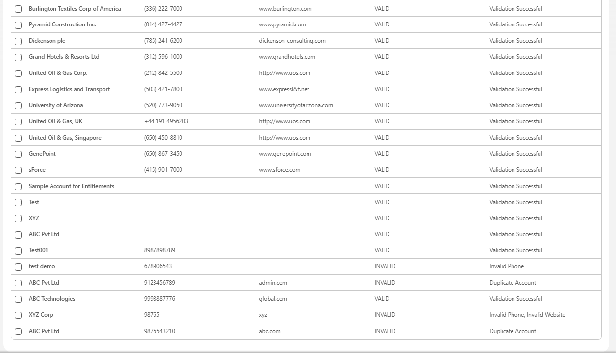 Bulk Data Validation Step 2