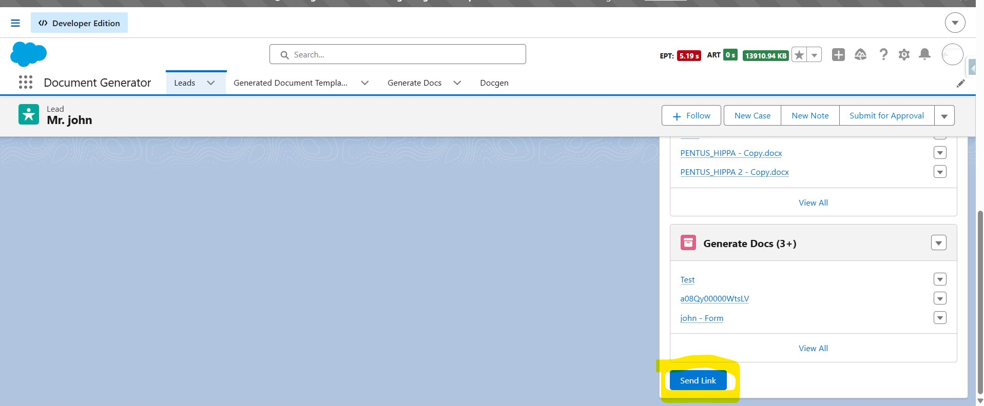 Dynamic Document Preview Step 1