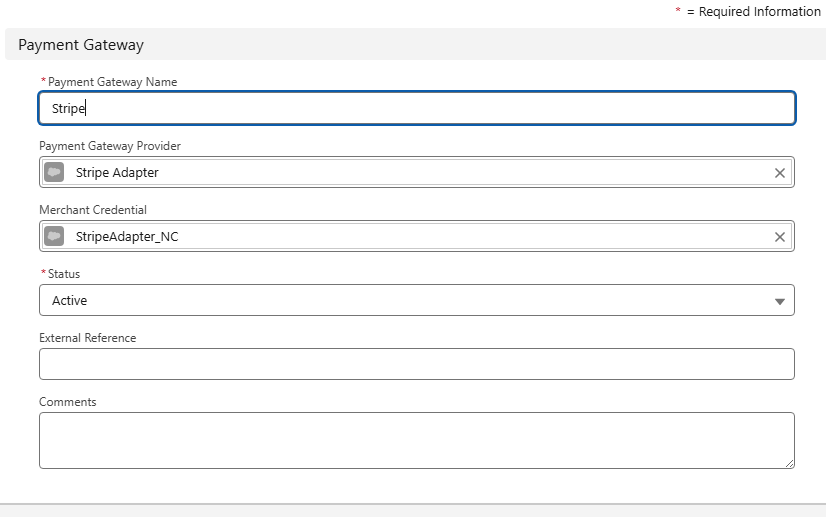 Setting Up a Stripe Payment Gateway Integration in Salesforce B2B Commerce Step 5
